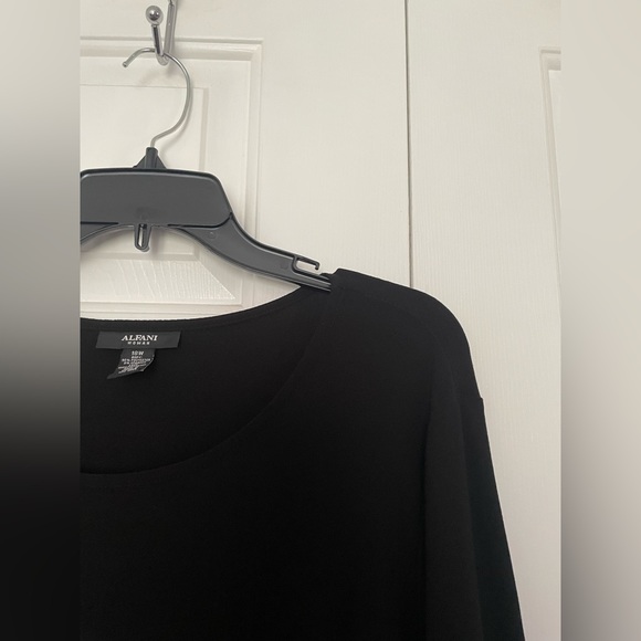 NWOT Alfani Black Shift Dress with Lace Bell Sleeves - Picture 9 of 10